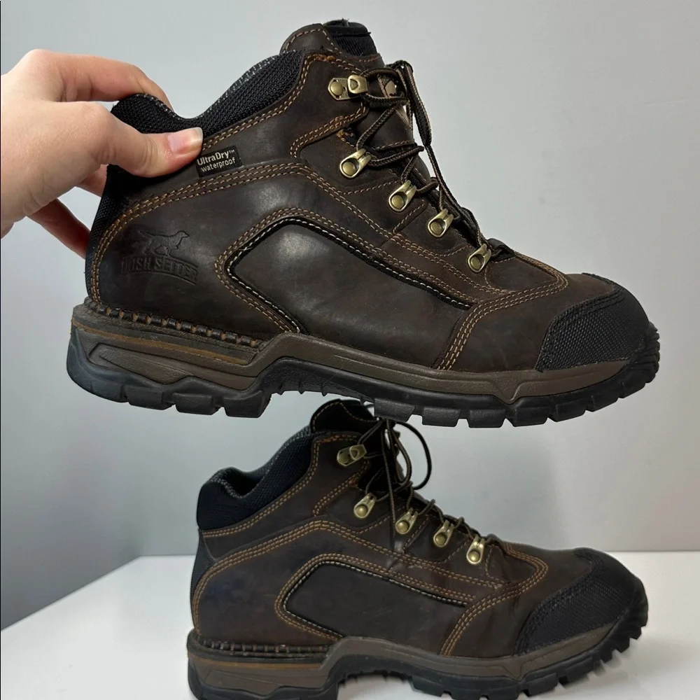 Irish Setter 83402 Two Harbors Leather Waterproof Steel Toe Hiker Boot Size 10.5